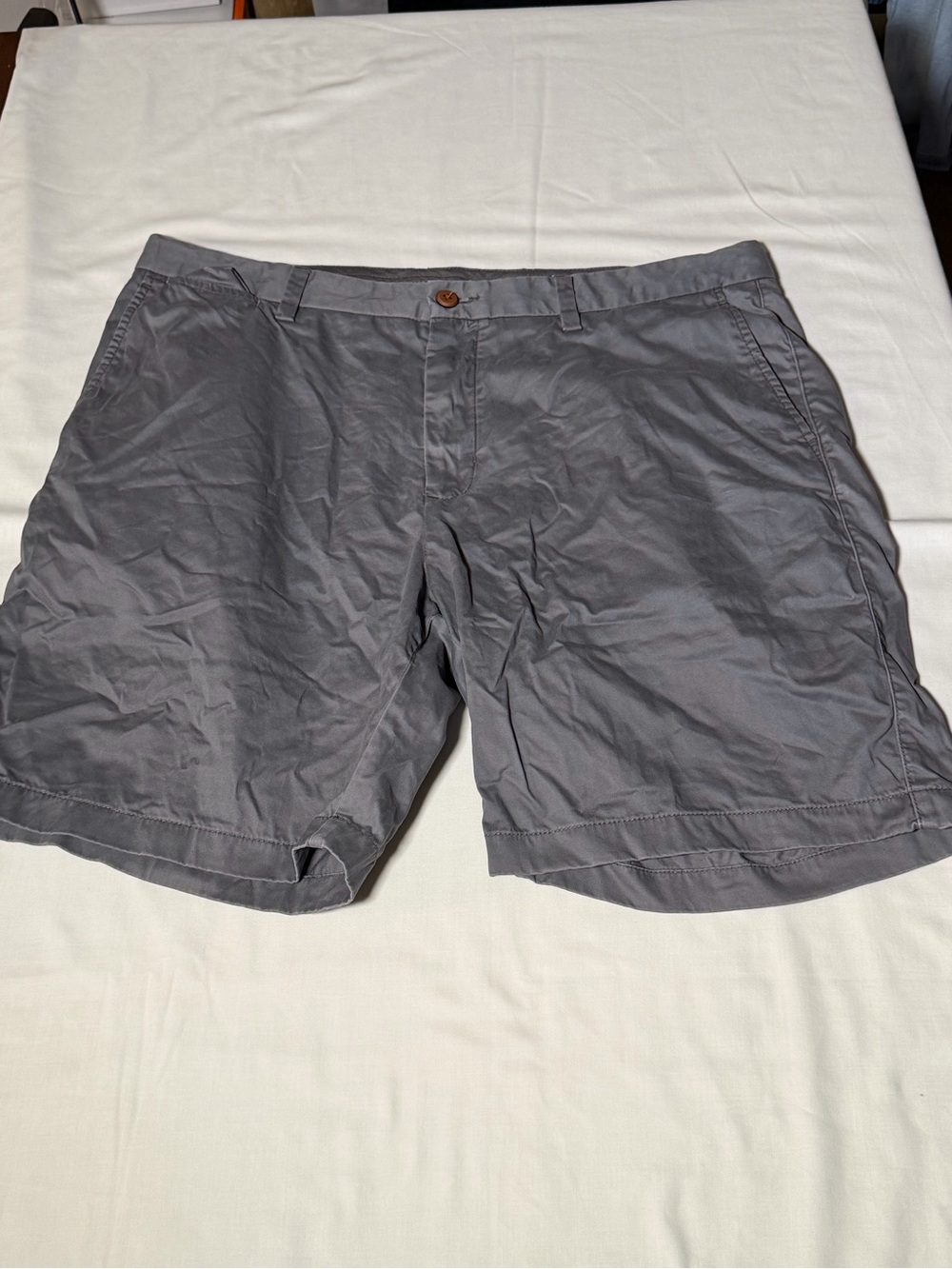 Tommy Bahama Gray Flat Front Cotton Shorts